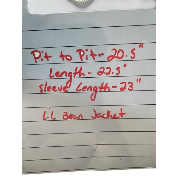 LL Bean Womens Tan chore coat Jacket Size Medium Blazer Petite Tan brown cropped - Picture 7 of 12